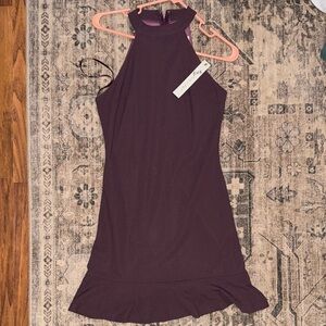 Purple Halter Neck Dress